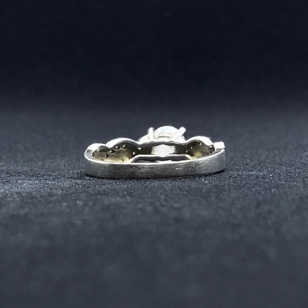 STERLING SILVER ENGAGEMENT RING - Picture 4 of 4